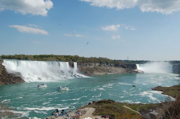 American Falls (links) und kanadische Horseshoe Fälle